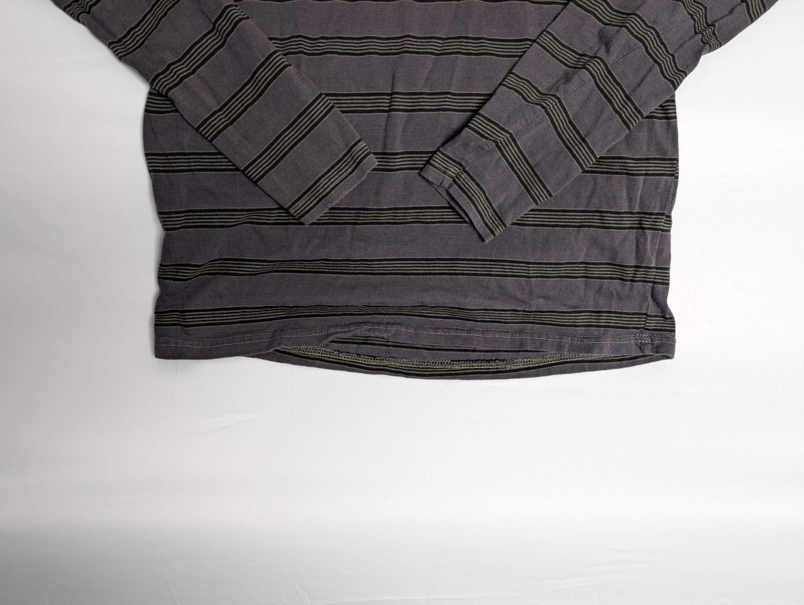 Volcom Stripe Long Sleeve Shirt Men&rsquo;s Size Medium Embroidered Logo