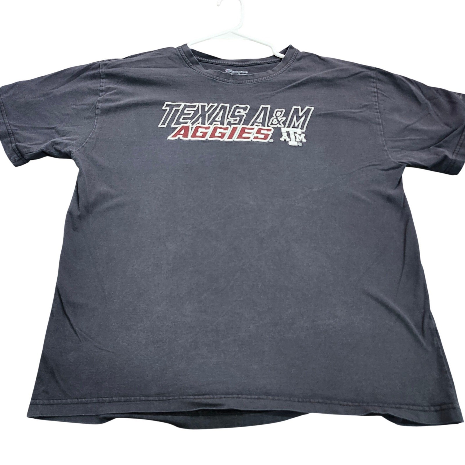 Champion Mens Texas A&M Aggies T-Shirt XL Charcoal Grey Collegiate Graphic Tee