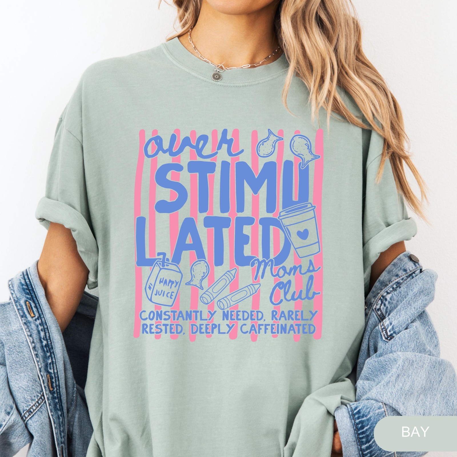Overstimulated Moms Club Shirt, Funny Retro Mom Life T-Shirt, Gift for Mom