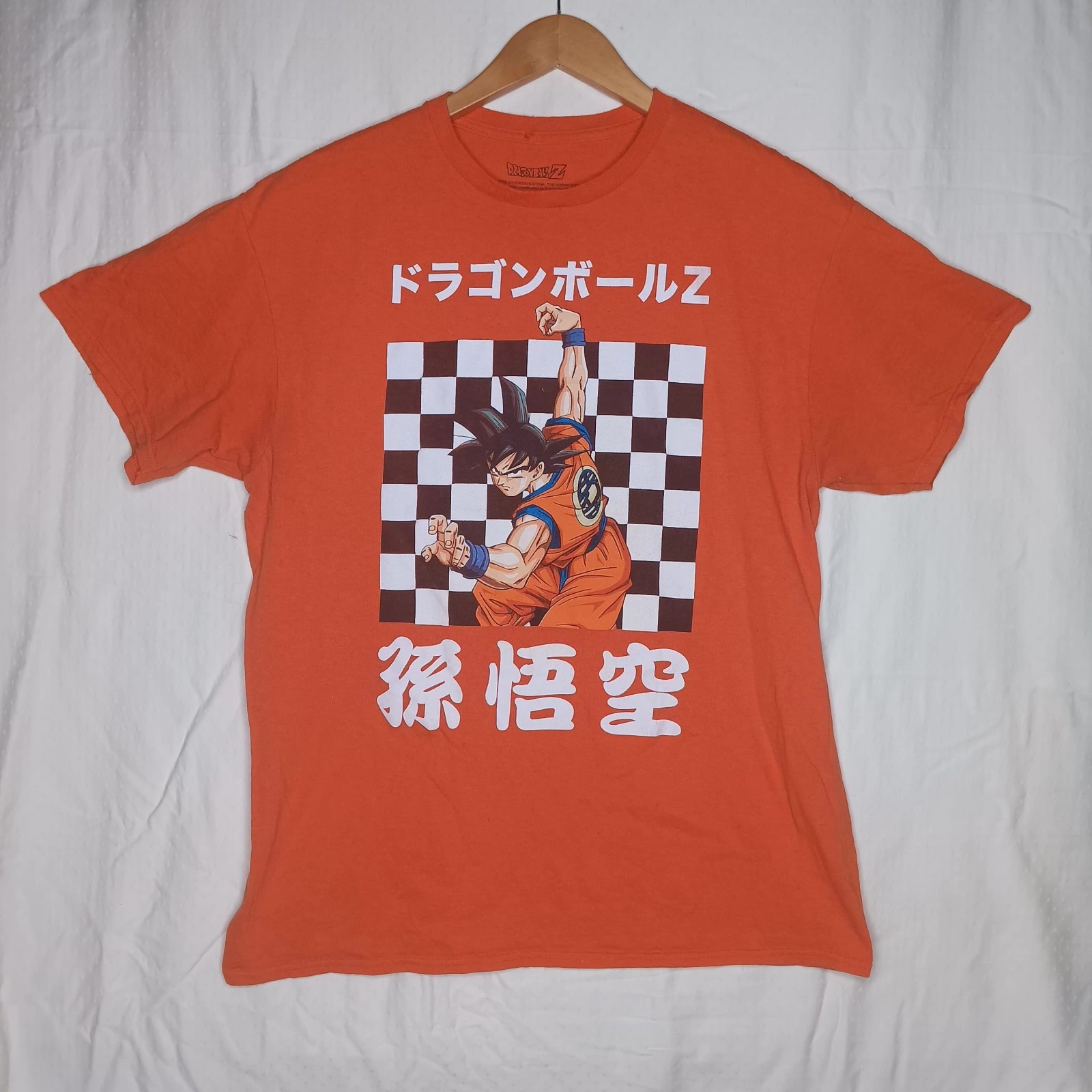 Dragonball Z Goku Orange Shortsleeve Cotton Tshirt Size Large