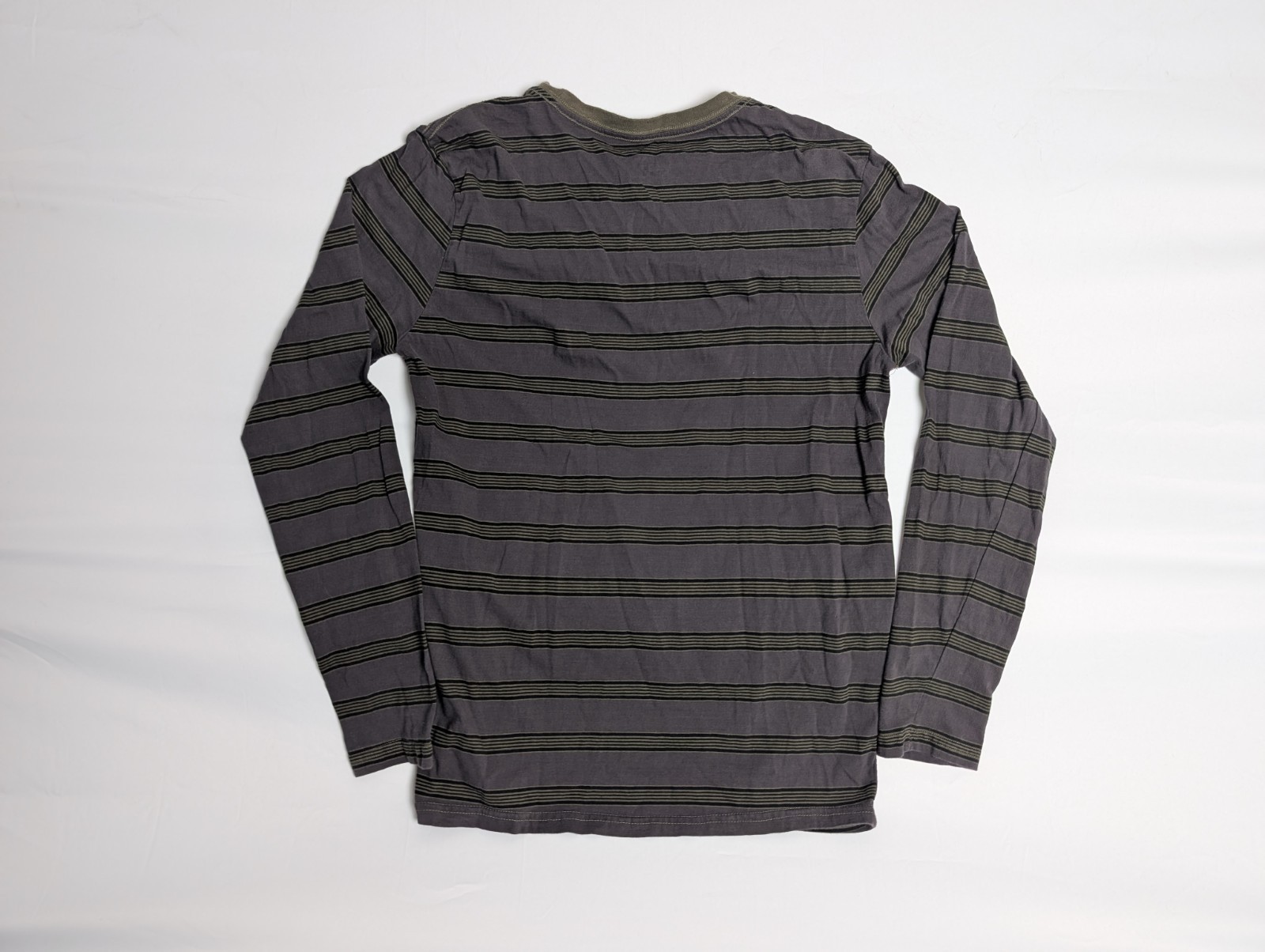 Volcom Stripe Long Sleeve Shirt Men&rsquo;s Size Medium Embroidered Logo