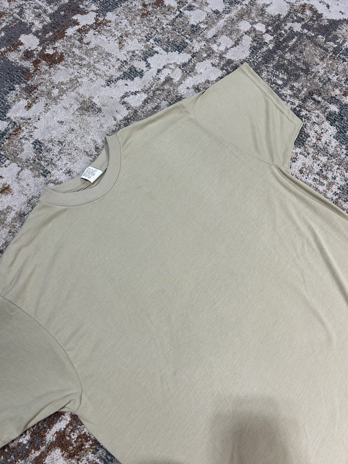 Vintage Military Issue Blank T Shirt Mens XL Desert Sand