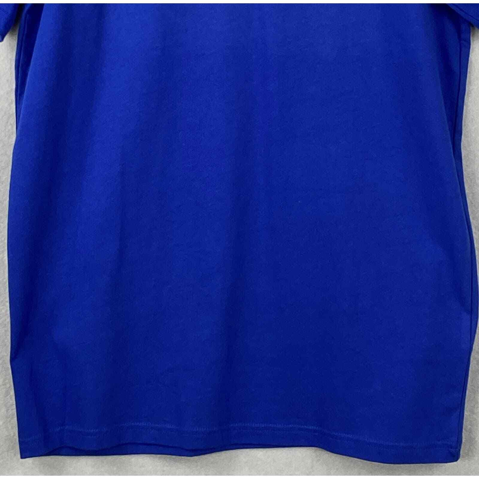 Adidas Men&rsquo;s Small Crew Neck T-Shirt Multi Sport Team Royal Blue NEW
