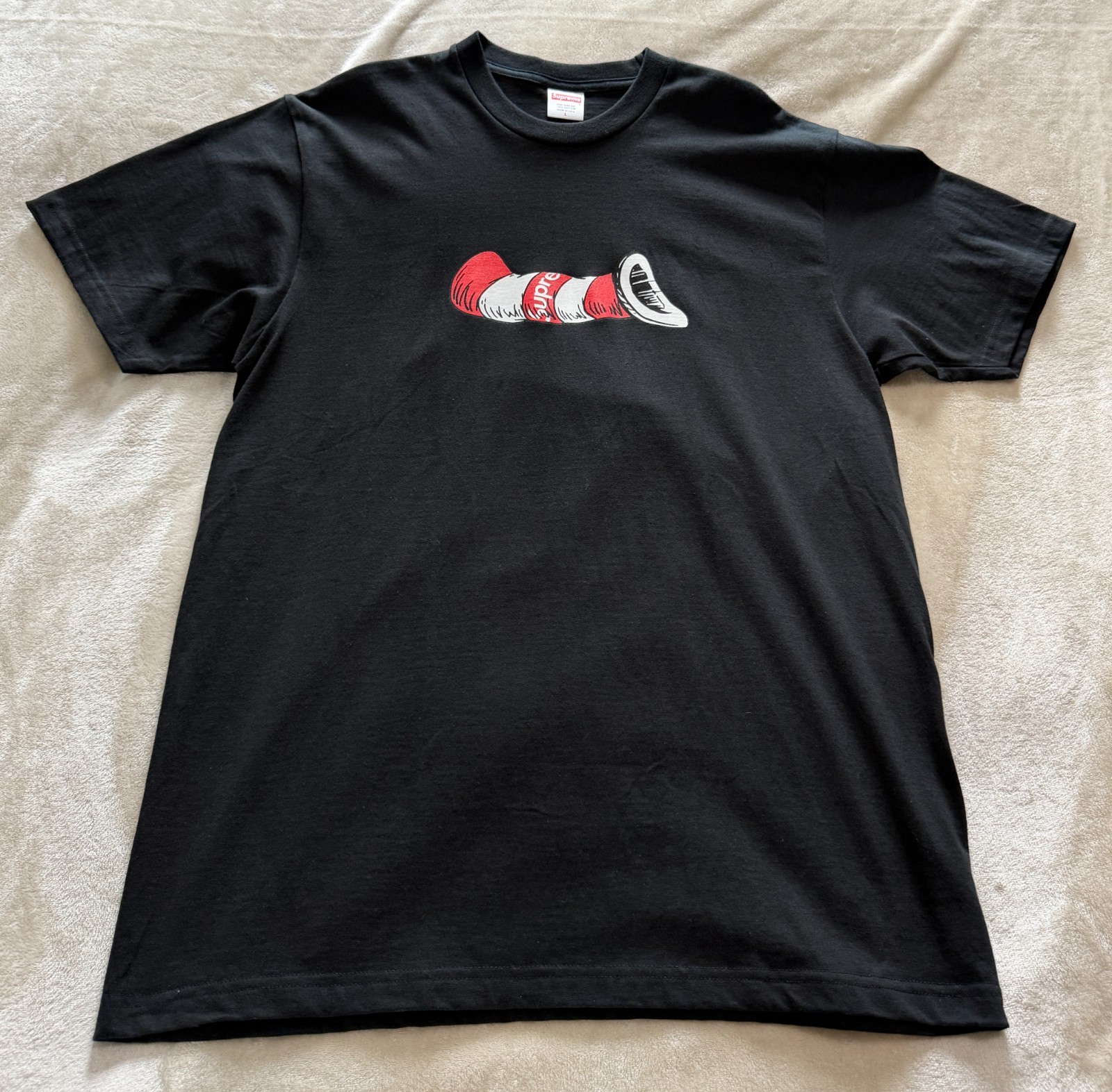 Supreme « Cat In The Hat » Tee Black sz L (2018) *NEW w/ Plastic* box logo photo