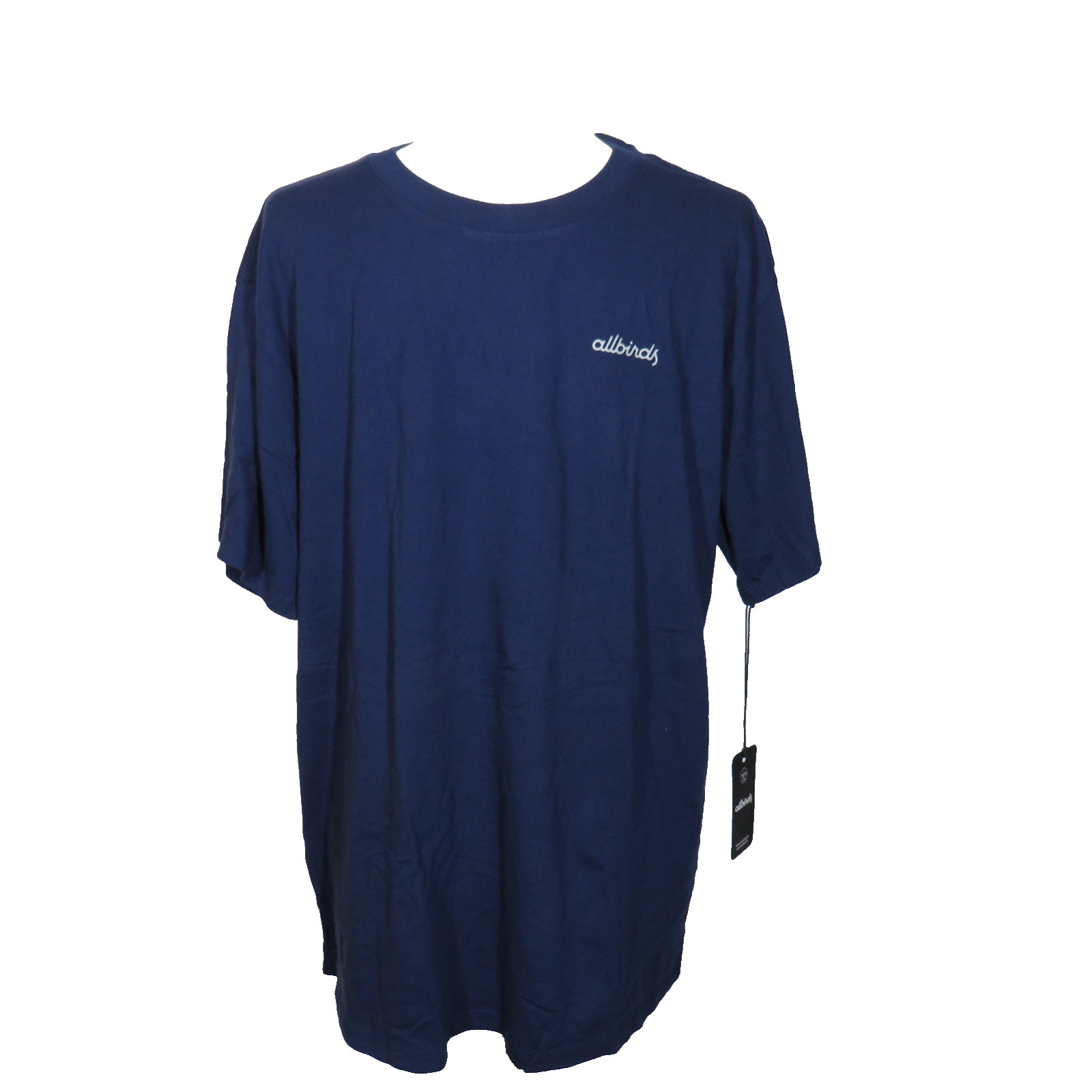 Allbirds Men&rsquo;s Navy Soft Stretchy Organic Cotton Logo T-Shirt Size Medium