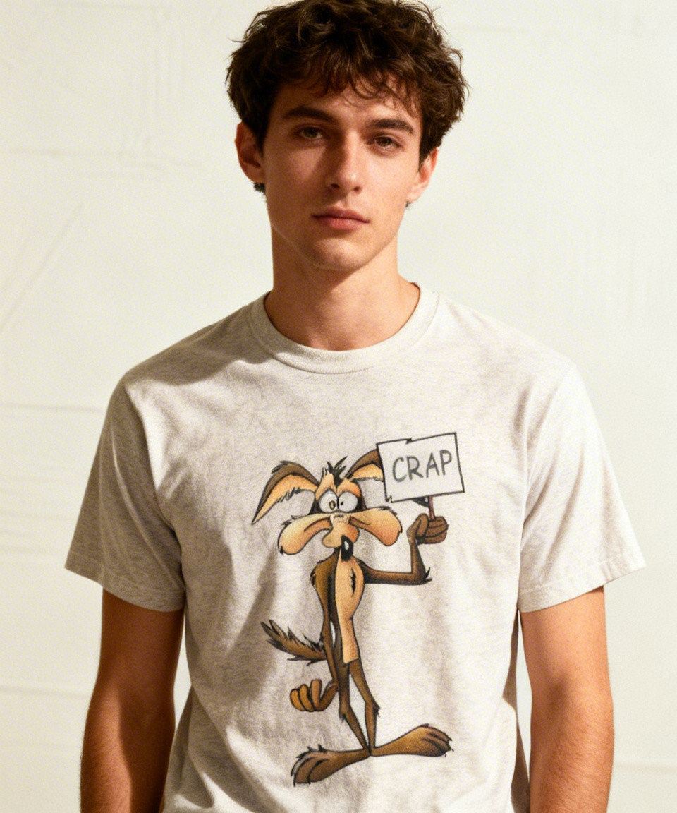 Funny Wile E Coyote and the Road Runner Crap T-Shirt NWT!
