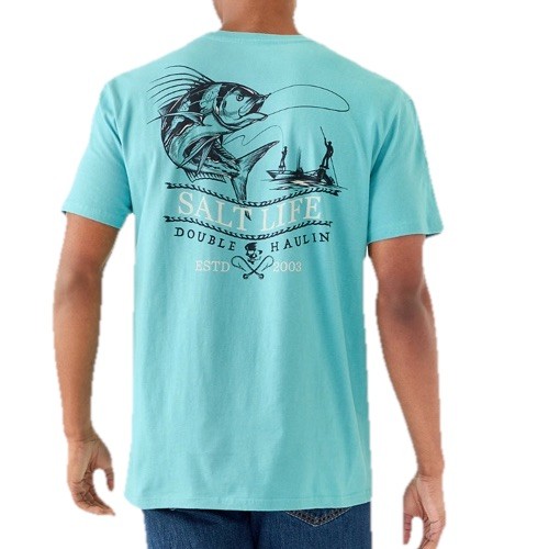 SALT LIFE Sea Green « DOUBLE HAULIN' » S/S – POCKET – T-SHIRT MEN&rsquo;S XXLARGE NWT
