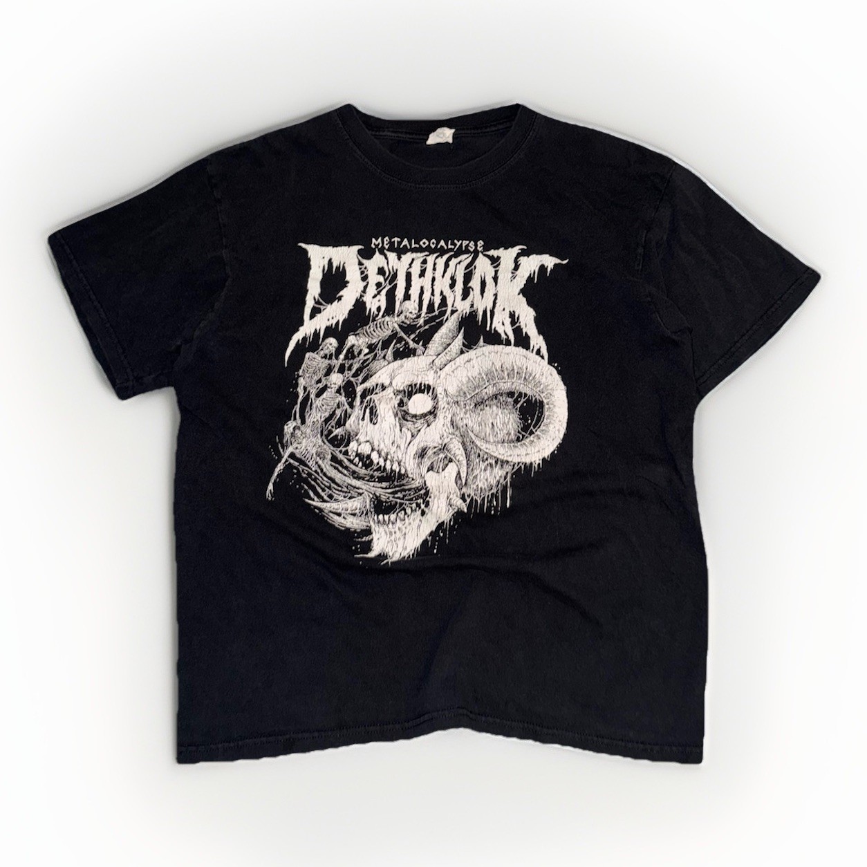 Metalocalypse Dethklok Tour 2012 Shirt Black Men’s XL Anvil Brand Rare Dethalbum