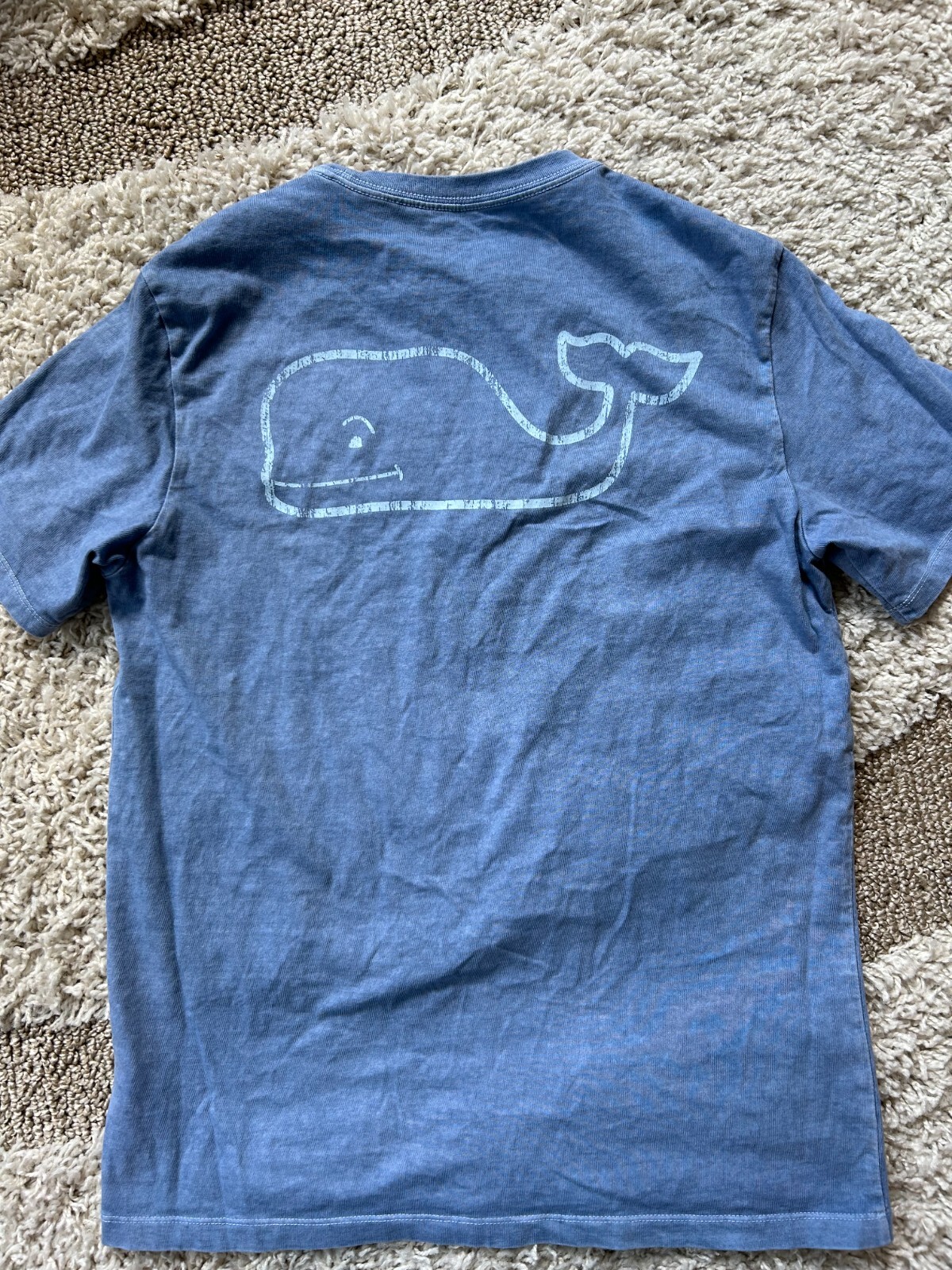 Vineyard Vines Men&rsquo;s Grey blue Short Sleeve Front Pocket T-Shirt Size Small