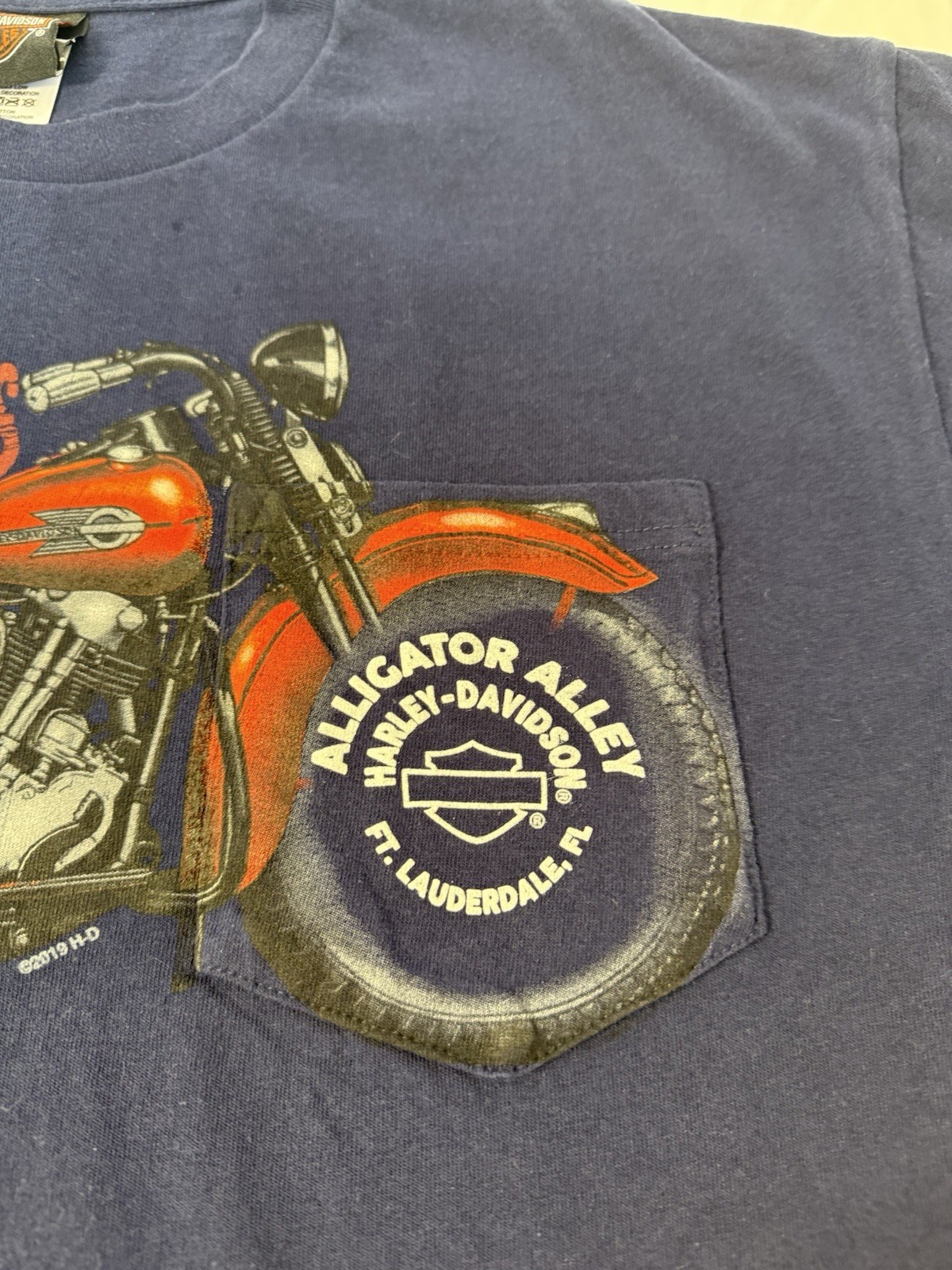 Vintage Harley-Davidson Biker Tee 2019 Riding Out Of lines.