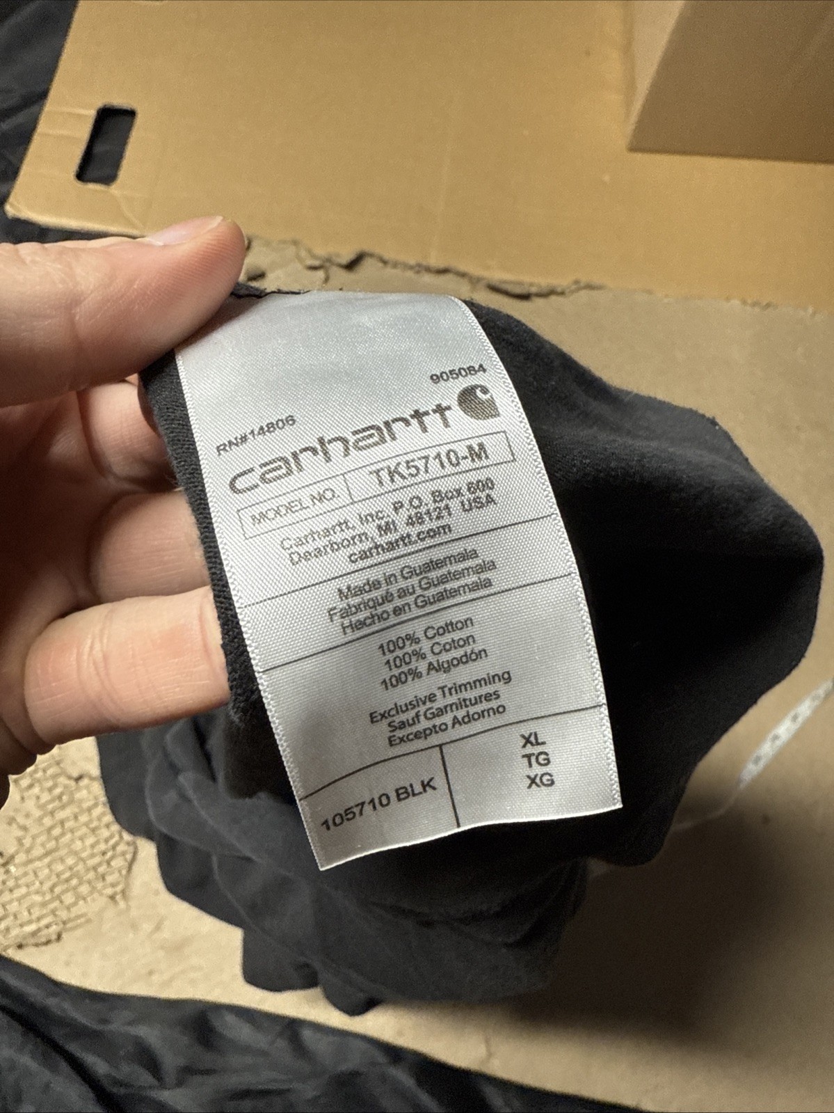 Carhartt Shirt Mens XL Black Loose Fit Heavyweight Pocket Graphic Crew Neck