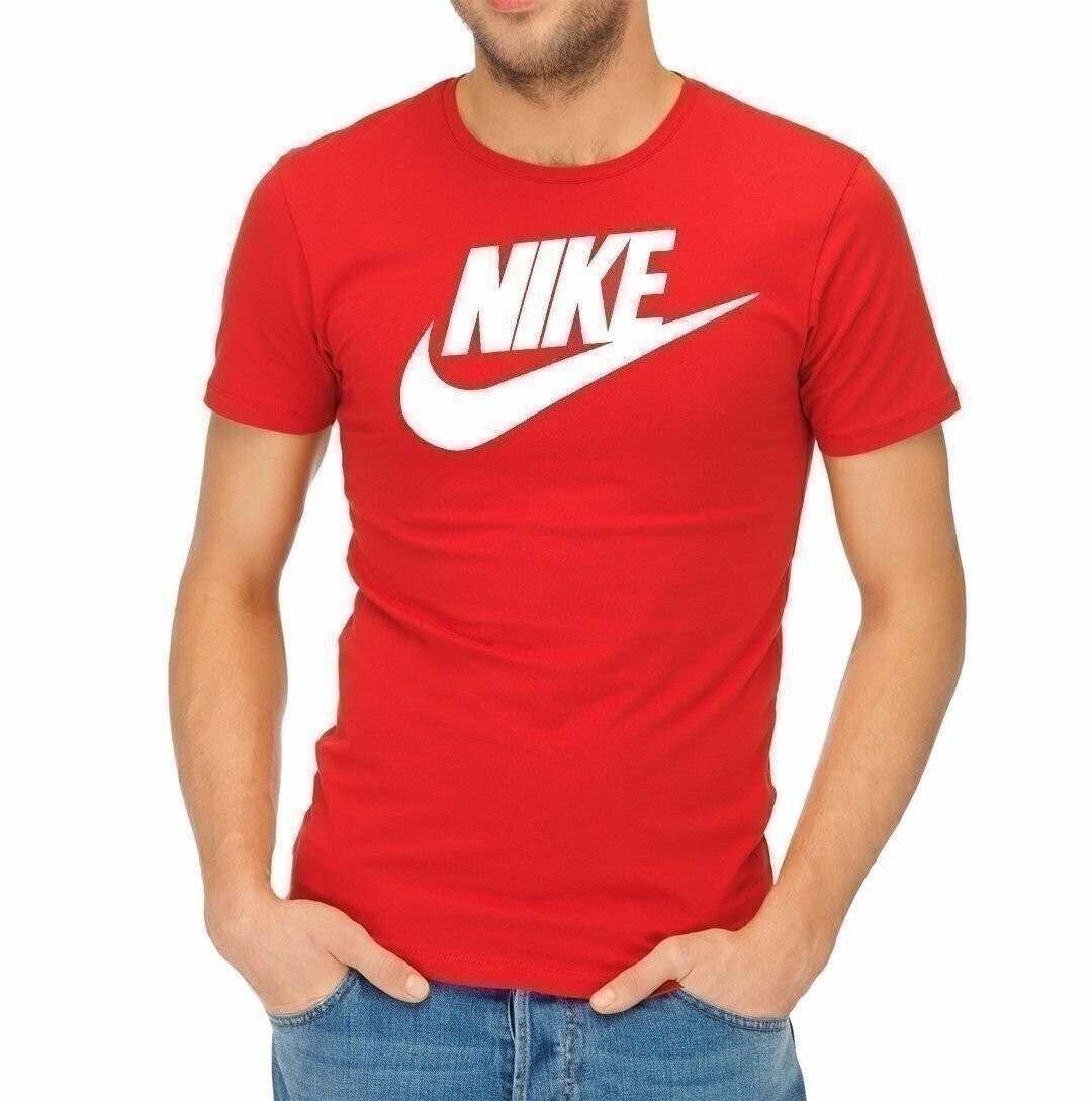 Nike Men&rsquo;s Athletic Wear Short Sleeve Logo Swoosh Printed Gym Active T-Shirt