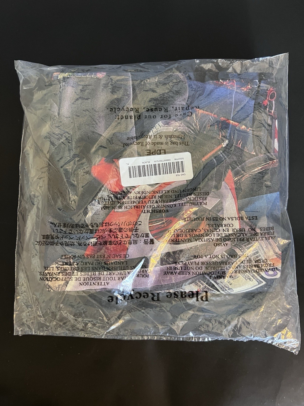 Supreme – Gas Tee (SS22) – Black – Size XL