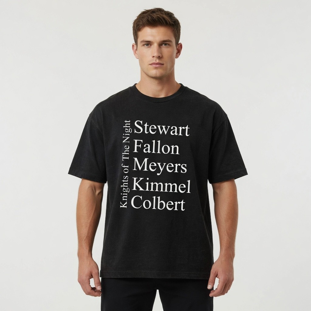 Knights of The Night Late Night Talk Show Oversize Cotton Tee