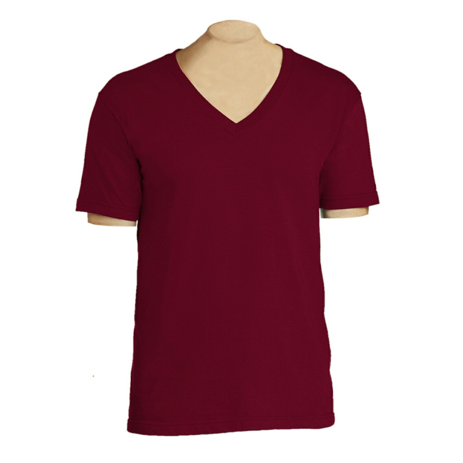 Marky G Apparel Men&rsquo;s Fine Jersey V-Neck T-Shirt (3 Pack) Cranberry Size XXS NEW