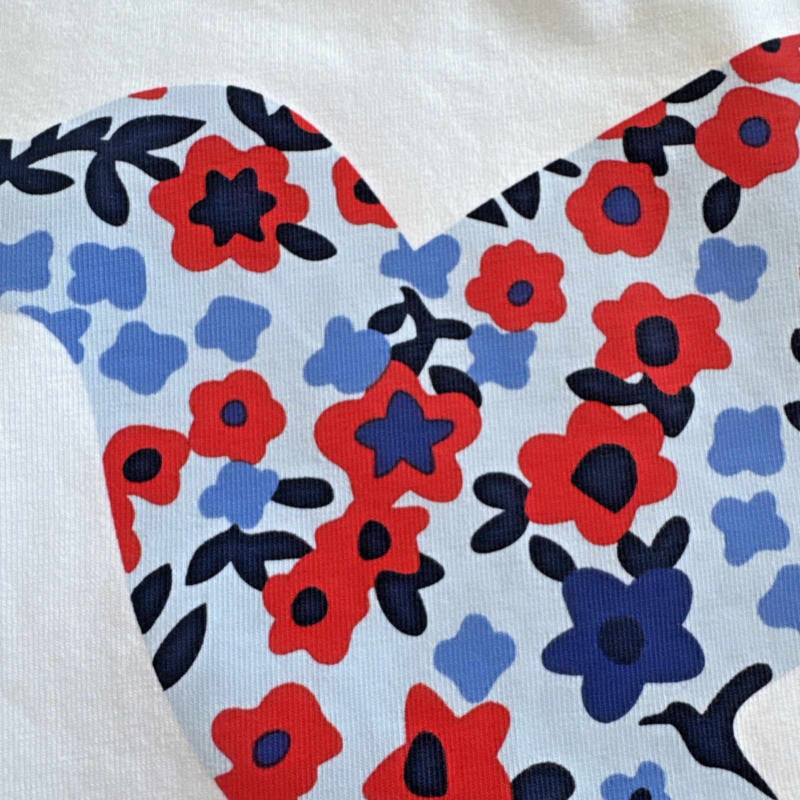 Birddogs T Shirt Mens XL Red White Blue Flower Bird Tee Cotton Stretch USA Logo