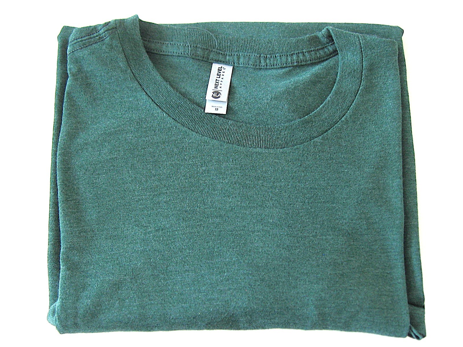 Next Level Apparel Men&rsquo;s M6210 Green Short Sleeve Crew Neck T Shirt Size M