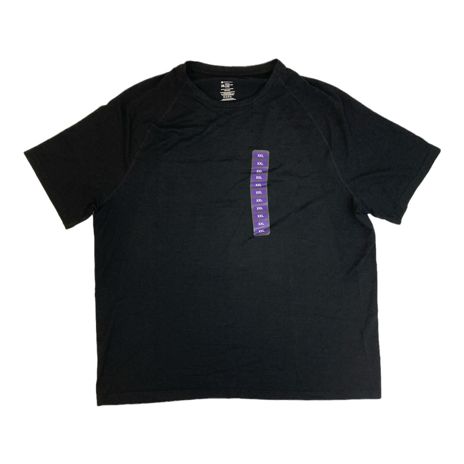NWT Members Mark Mens Work It Out Tee Black Size Small