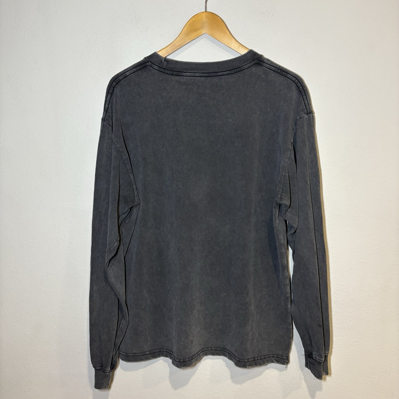 Vintage Rare PacSun Motorcycle Style Eagle Flames Long Sleeve Shirt Size M Black