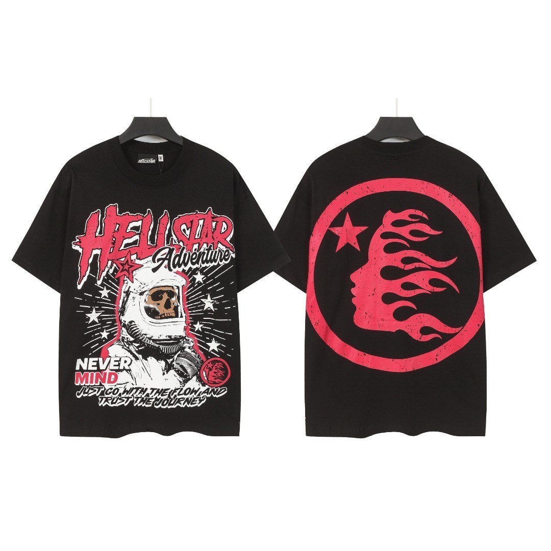 Graphic Hellstar tee shirt Men&rsquo;s Black Cotton NEW