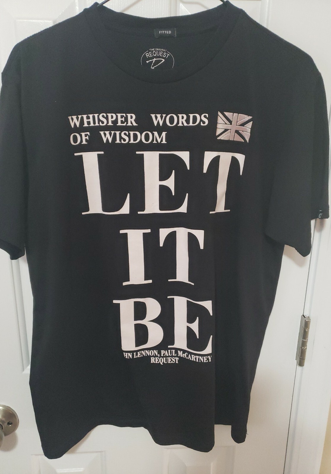 Men&rsquo;s The Original Request Let It Be Graphic Fitted T-Shirt Black Size L  New
