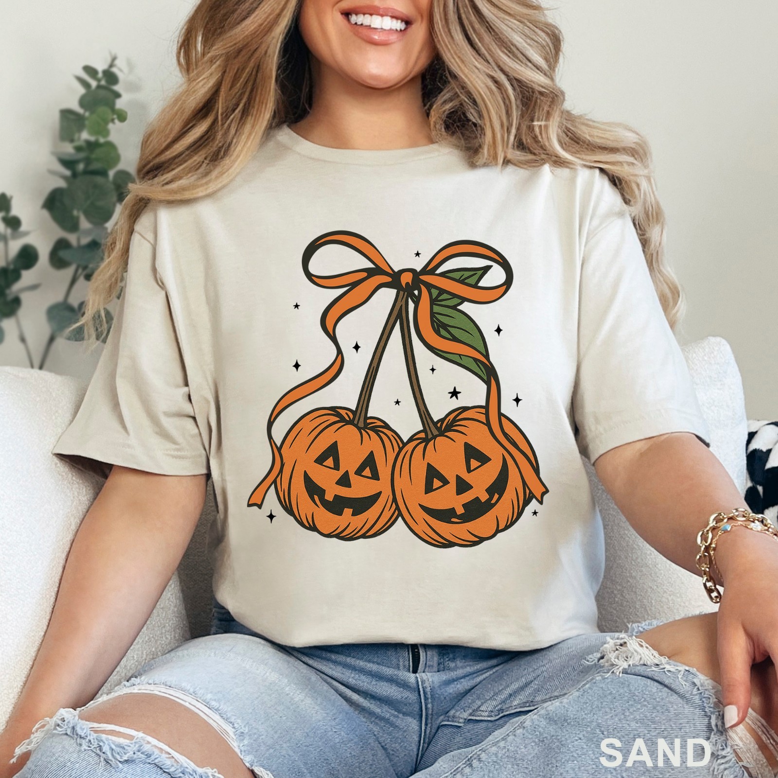 Pumpkin Cherries Autumn Girly Shirt, Halloween Pumpkin Shirt, Fall Theme, 203650