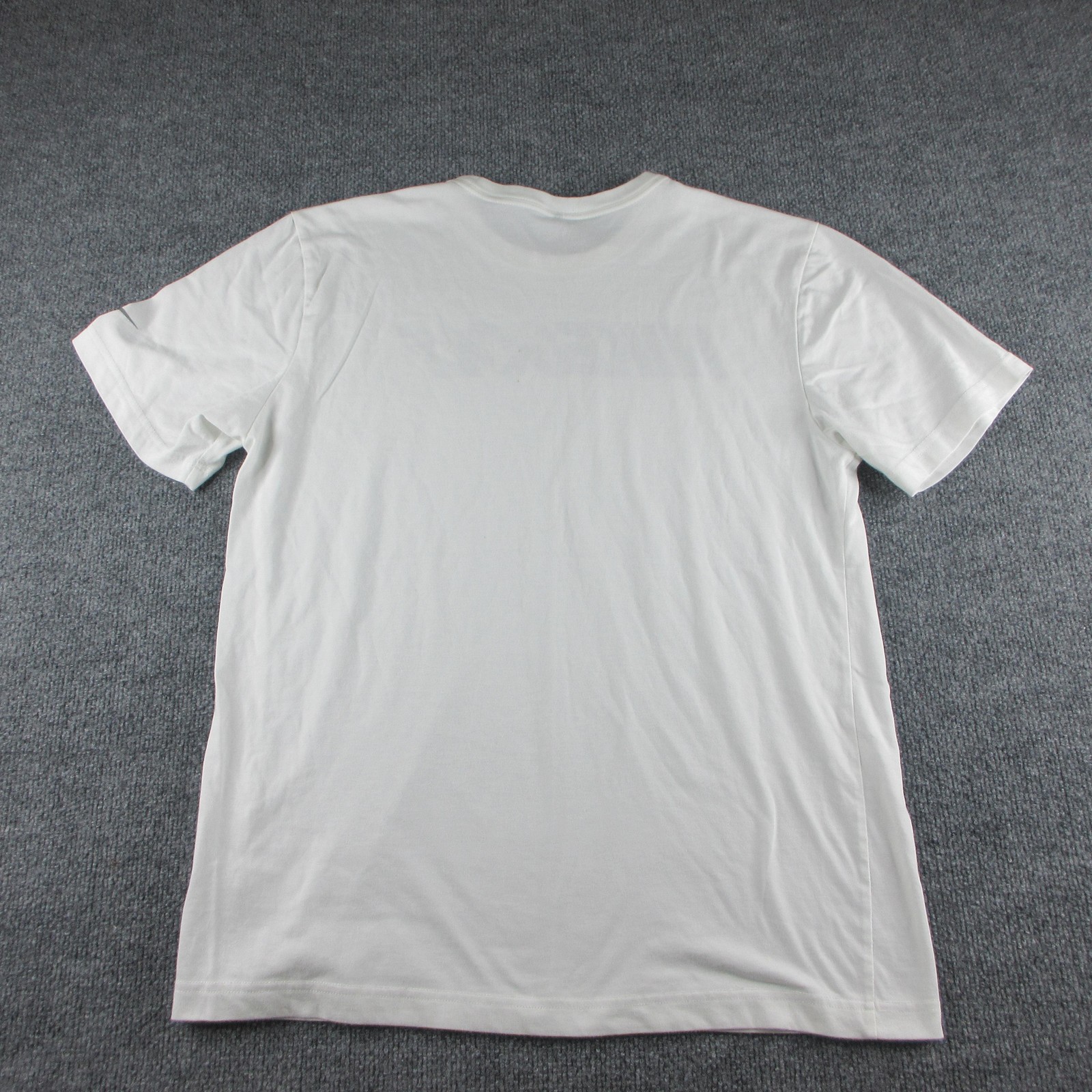 Nike Golf Shirt Mens L White Short Sleeve Dri-FIT Logo Graphic Tee Performance