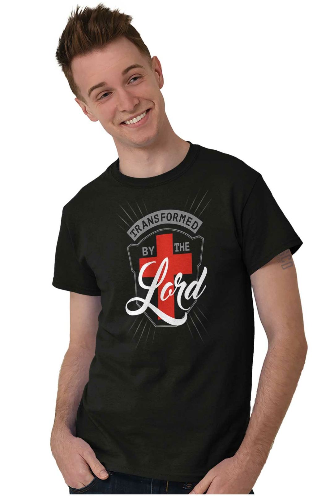 Transformed By The Lord Christian Jesus God Adult Short Sleeve Crewneck Tee