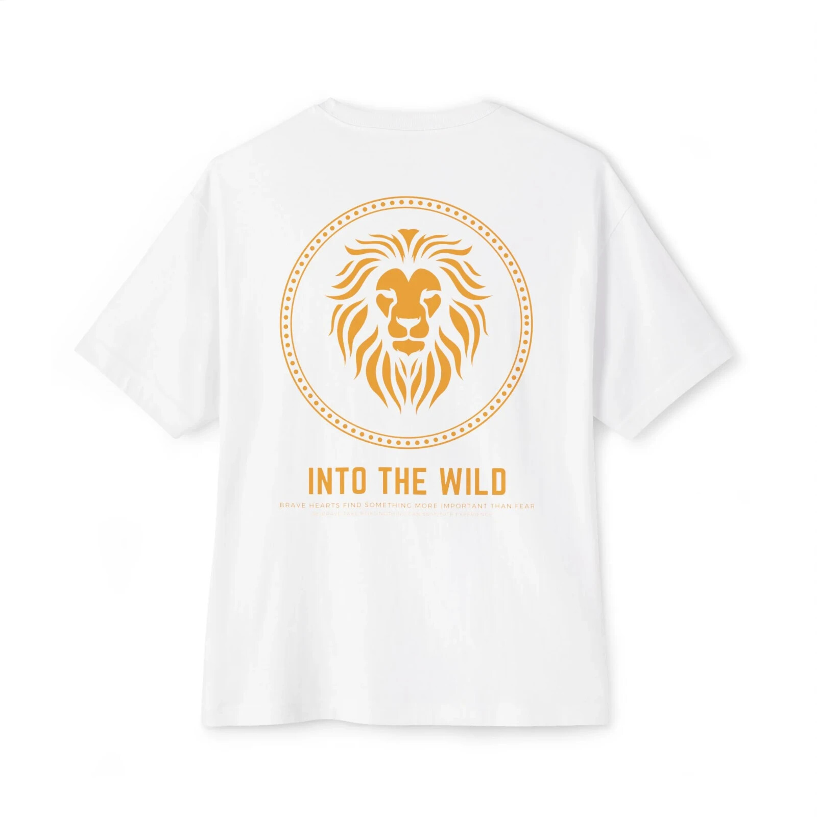 Men motivational graphic text printed oversized white T-shirt