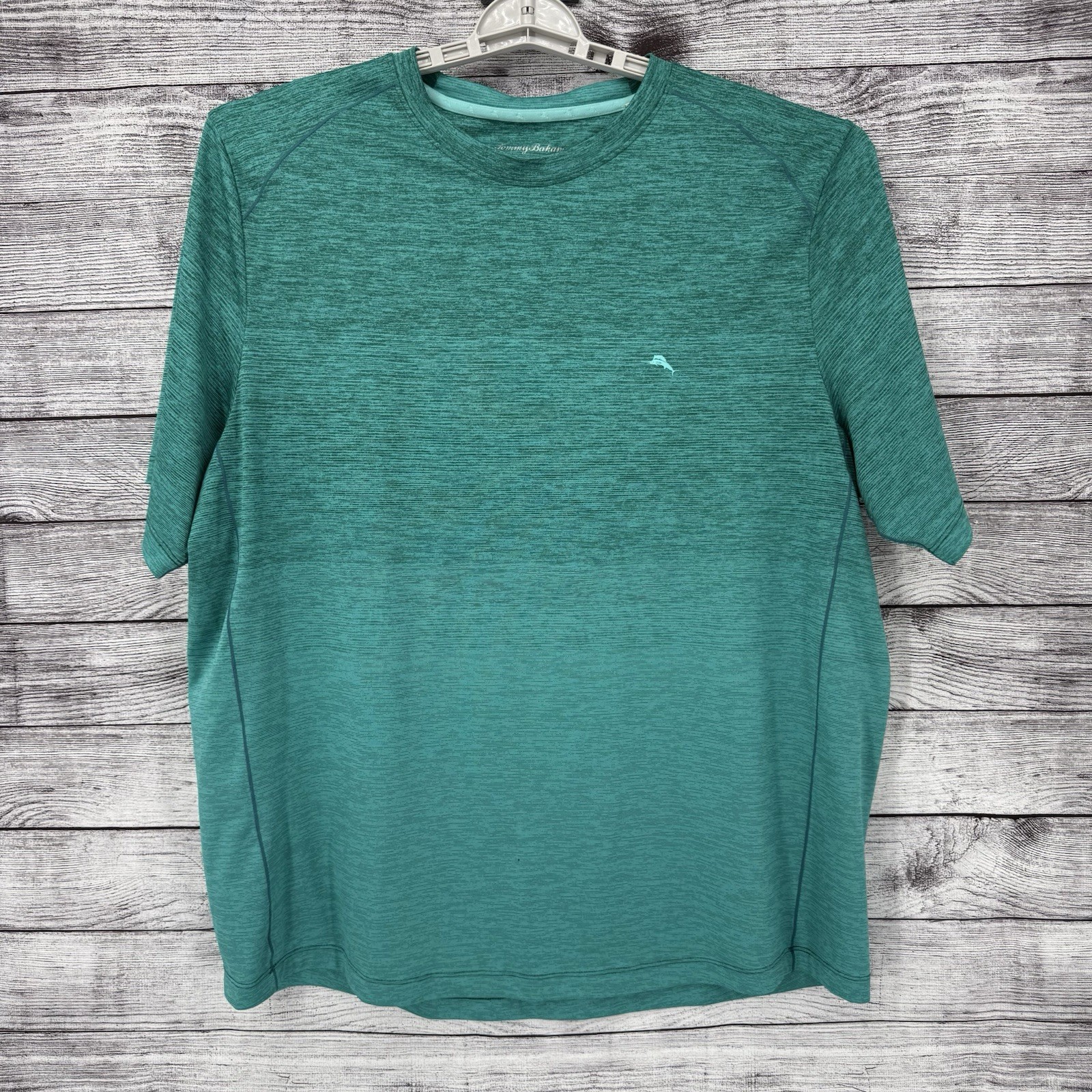 Tommy Bahama IslandZone Shirt 2XL Teal Performance T-Shirt Lightweight Stretch