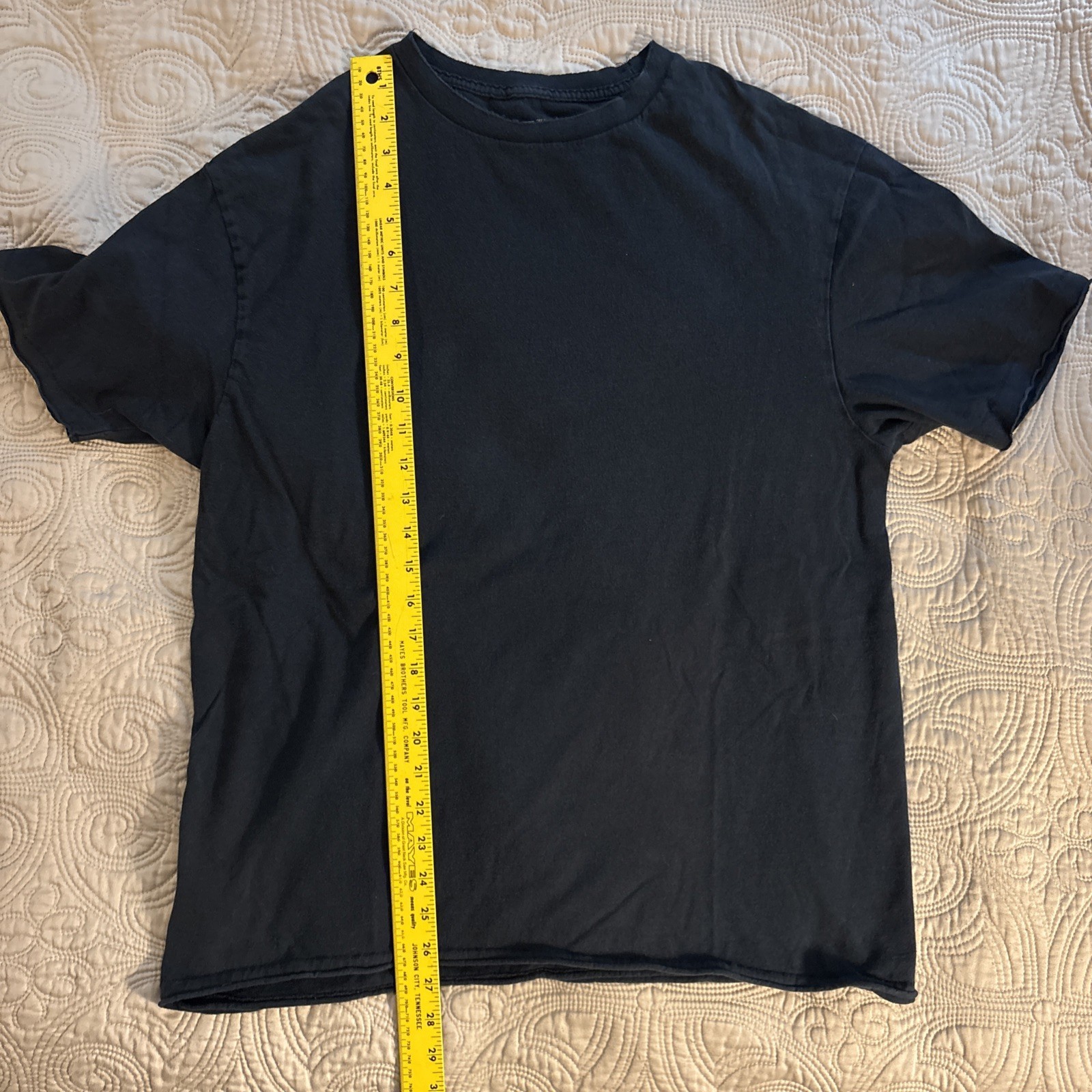 Cremieux Men&rsquo;s Large Black T Shirt With a Rising Phoenix & Raw Edge Sleeves