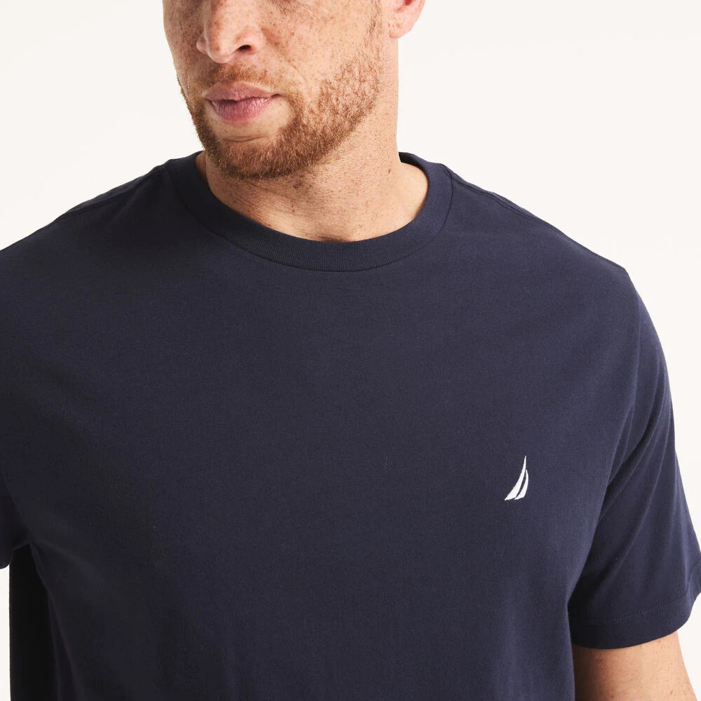 NAUTICA MEN&rsquo;S NAVY CREWNECK S/S LOGO COTTON T-SHIRT SZ: 3XLT 3XT XXXLT NWT