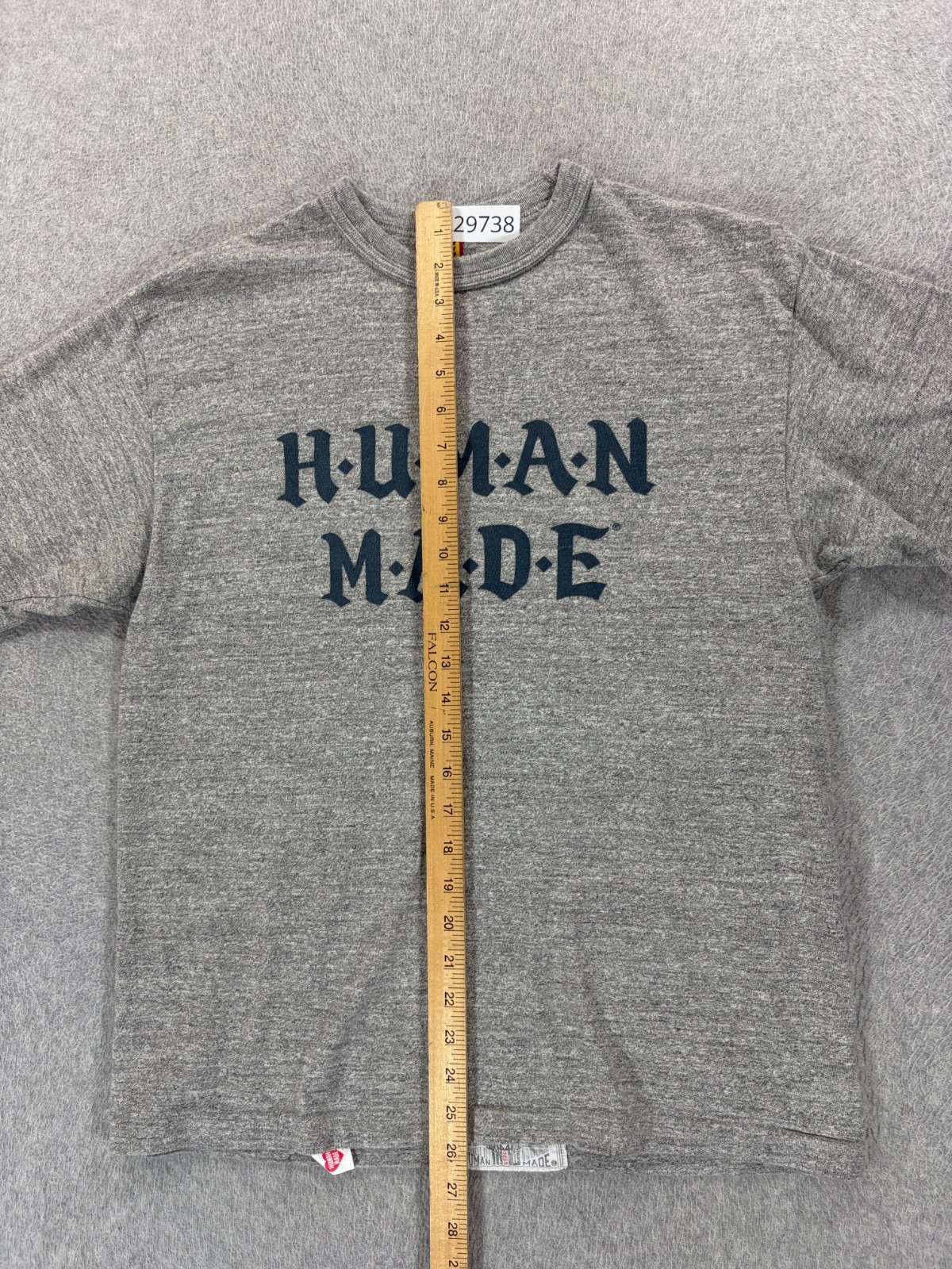 Human Made Premium Screened Logo Crew Tee Shirt (Men&rsquo;s Large) Gray