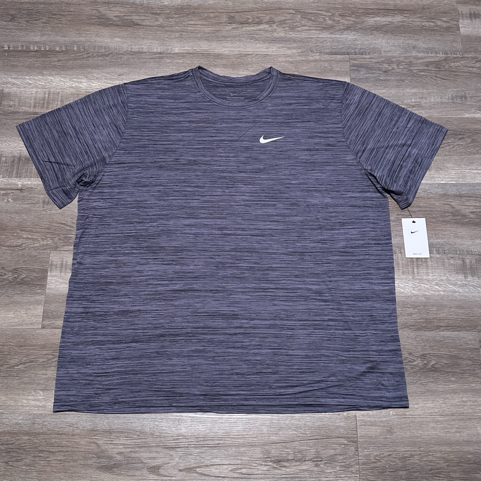 Nike Velocity Legend SS Tee Black Dri-FIT Heathered T Shirt M21793 4XLT NEW