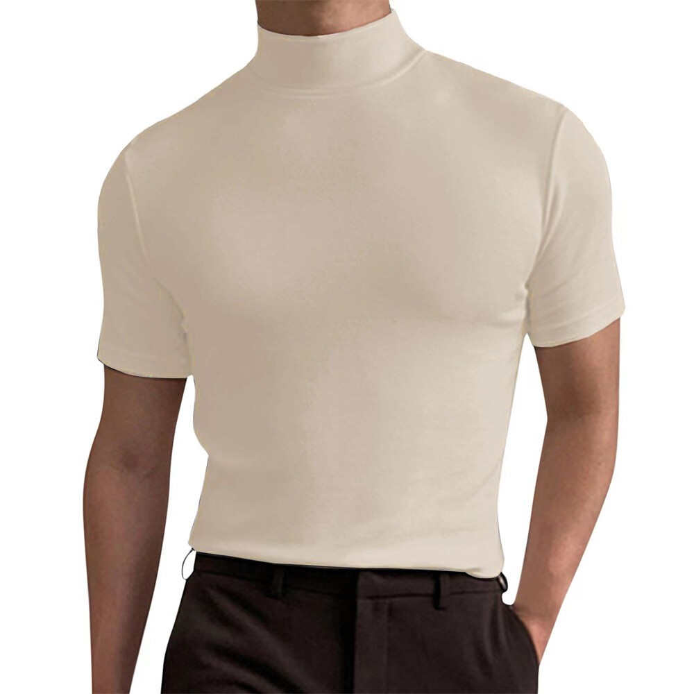 Men&rsquo;s Turtleneck Slim Fit Basic Tops Lightweight Pullover Long Sleeve T Shirt