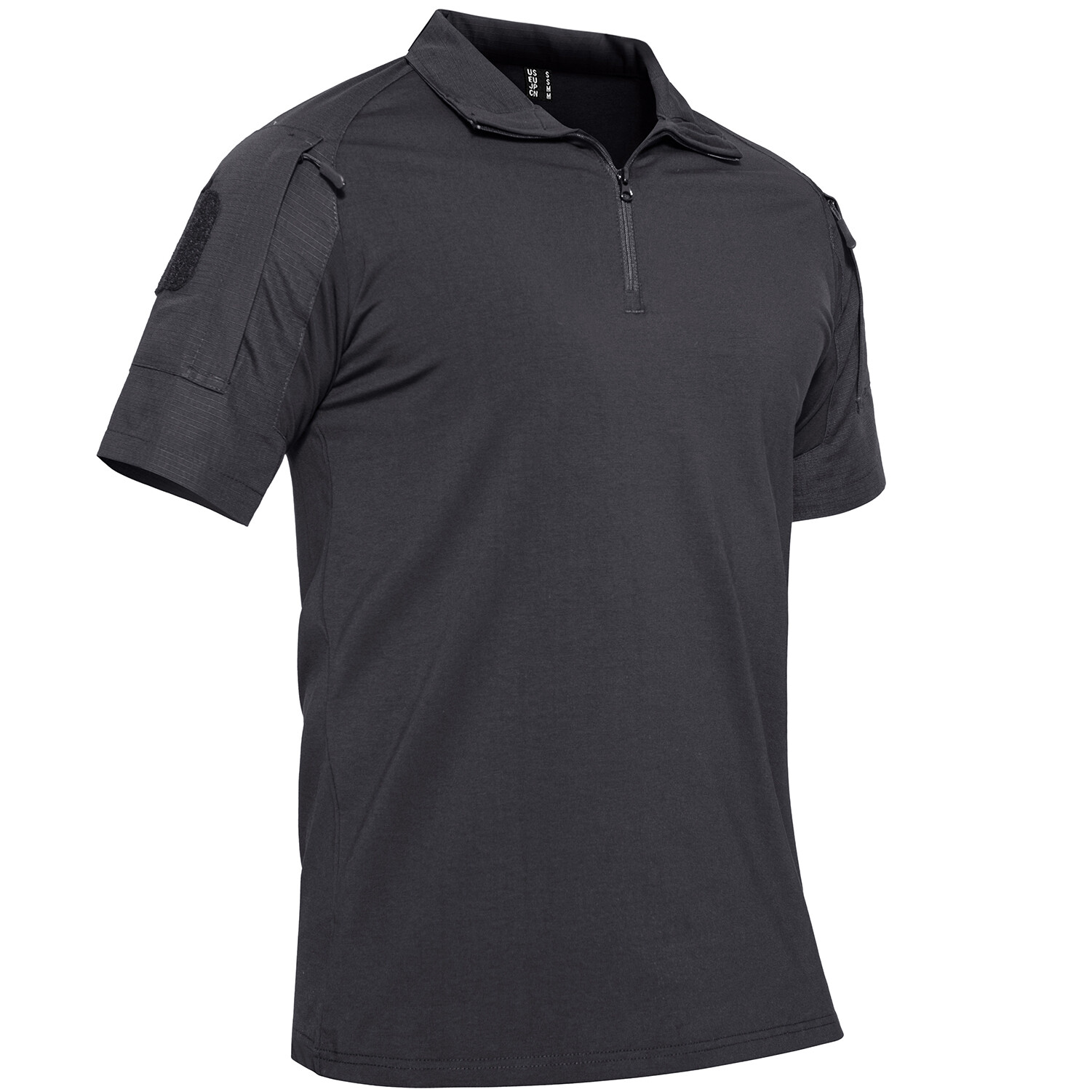Tacvasen Mens Hiking T-Shirts 1/4 Zip Short Sleeve Summer Quick Drying Work Tops