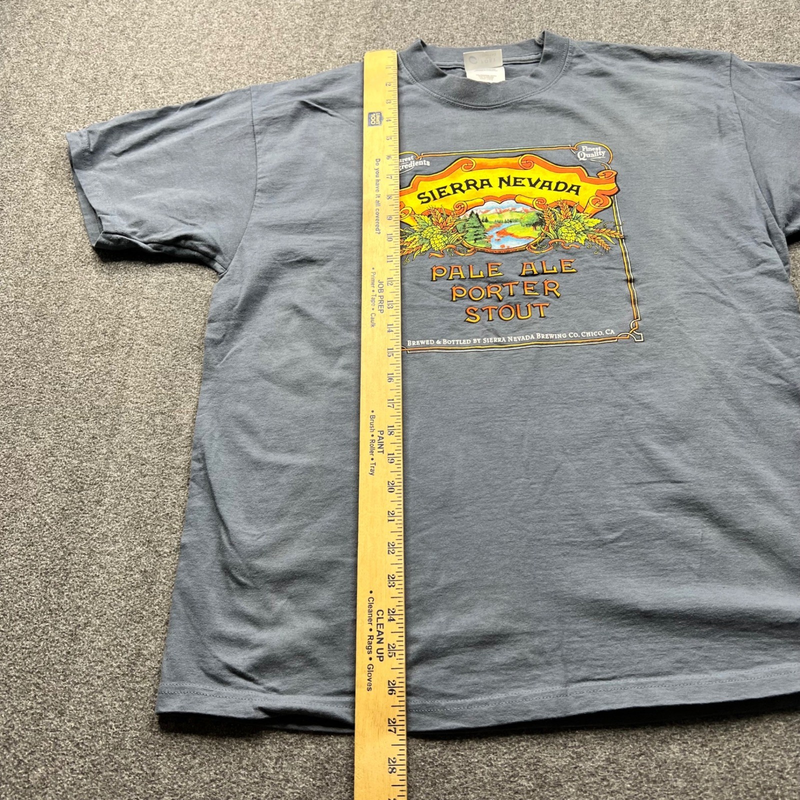 Port and Company Sierra Nevada TShirt Mens Large Blue Beer Graphic Tee Short