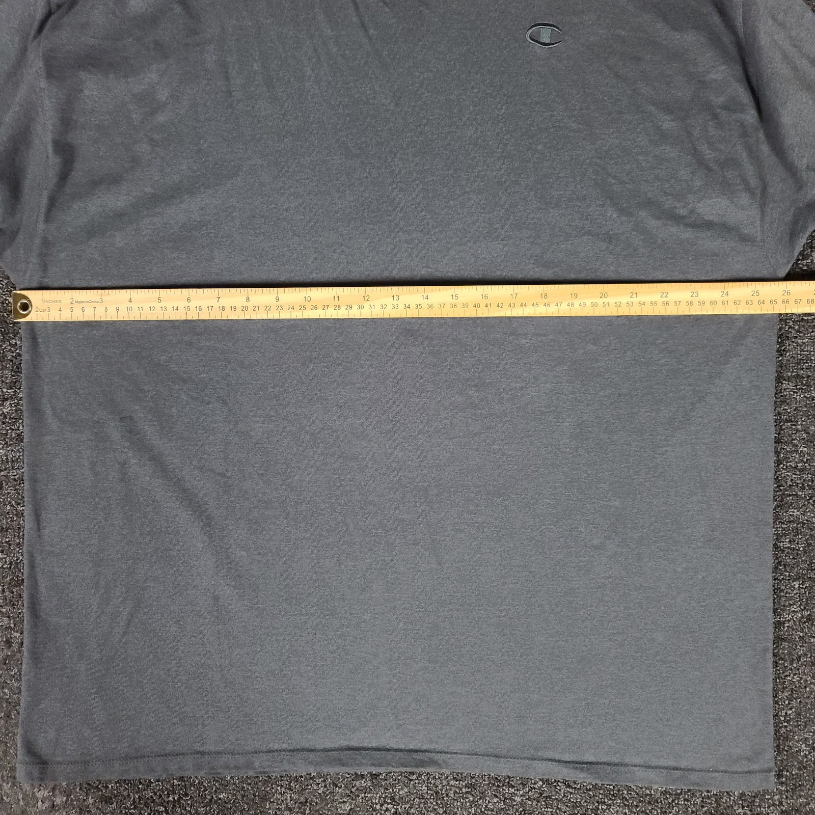 Champion Shirt Mens 3XL Gray Active Gym Running Embroidered Logo Crew Neck Tee