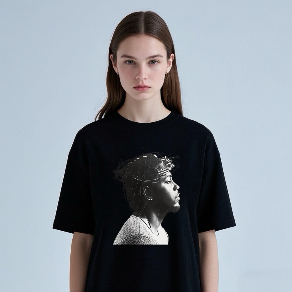 Kendrick Lamar Black and White Portrait T-Shirt, Hip Hop Rap Tee