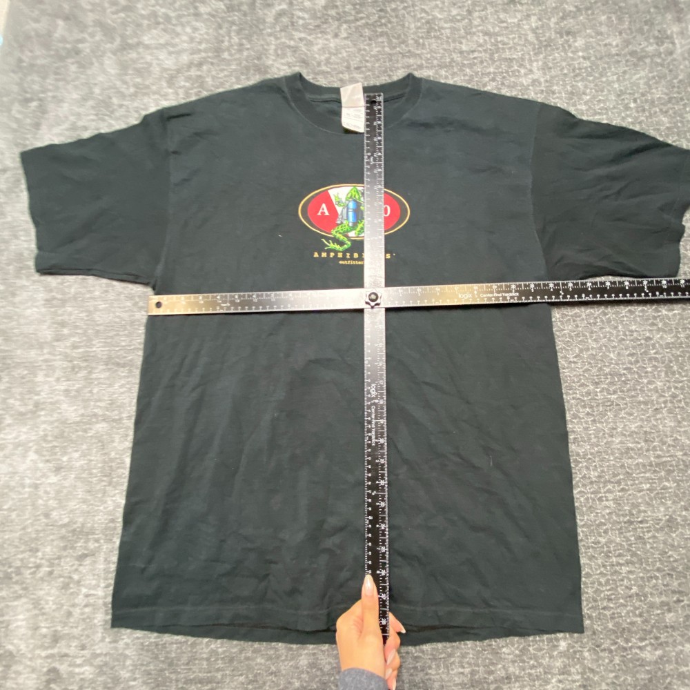 Fruit Of The Loom Lofteez T Shirt Mens XL Black Amphibious Outfitters Graphic
