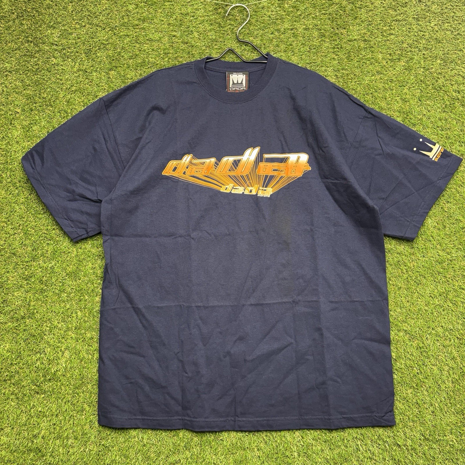 Damani Dada y2k Shirt Mens 2XL Blue Baggy Skater Supreme 2000s Boxy Blue NWOT