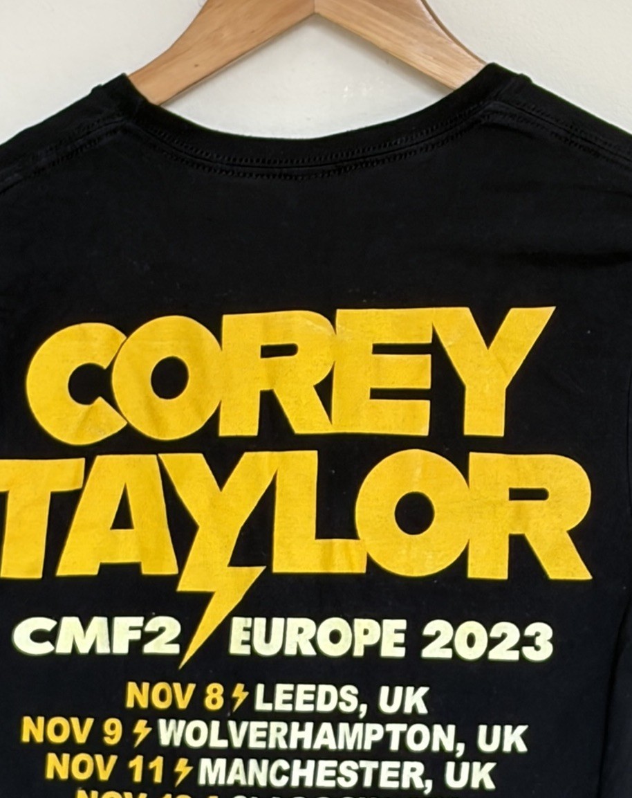Corey Taylor CMF2 Europe 2023 Tour Tshirt Mens Small Black Slipknot Stone Sour