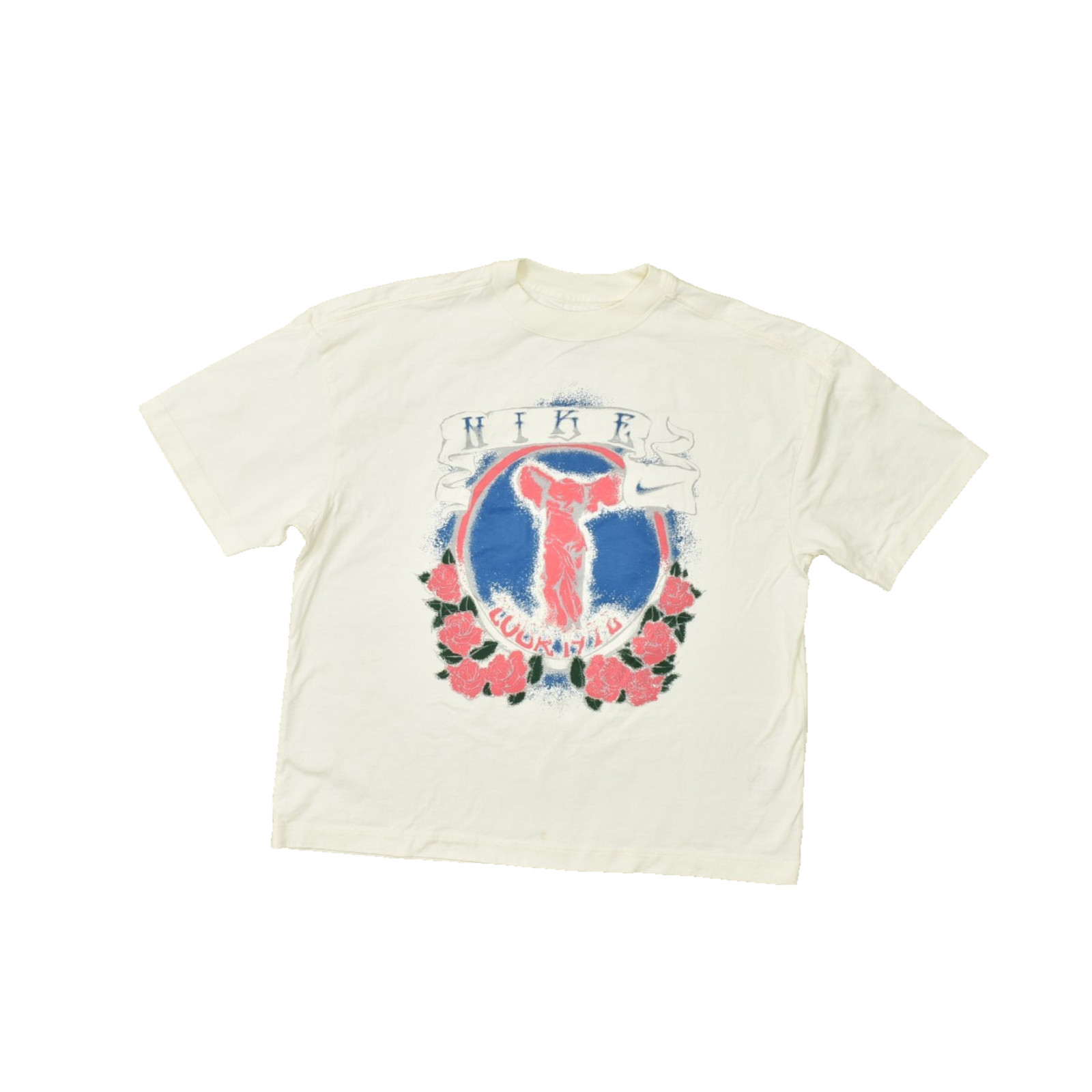 Nike The Nike Tee Men Large Cream Winged Victory Tour 1972 Oversized Fit T-Shirt