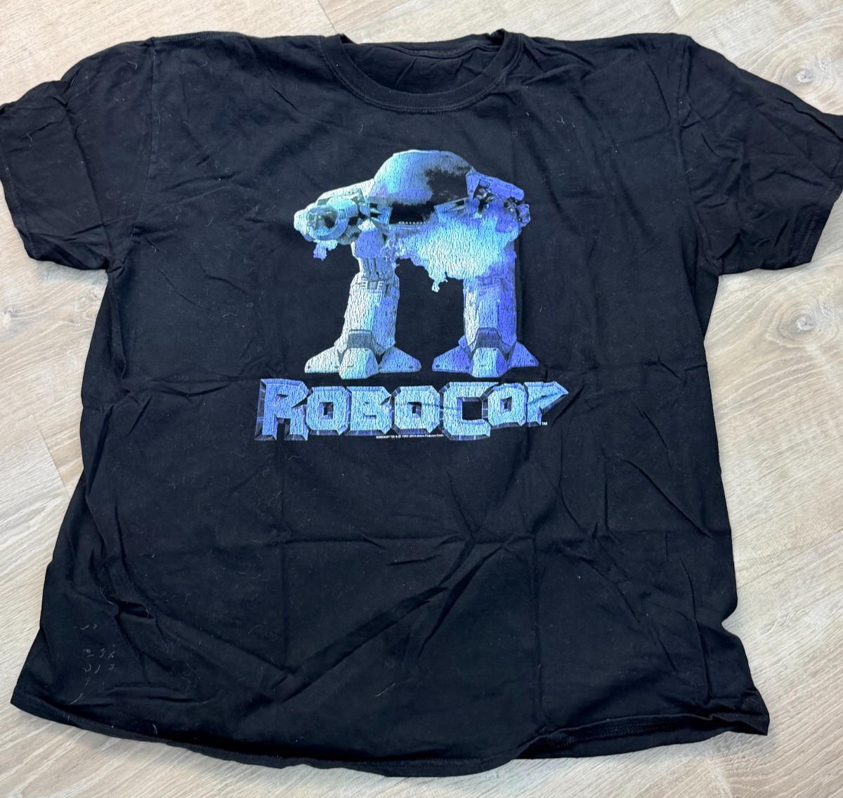 Orion 2016 2 XXL T-Shirt Robocop ED-209 Heavy Weathered Black T-Shirt Pre-Owned