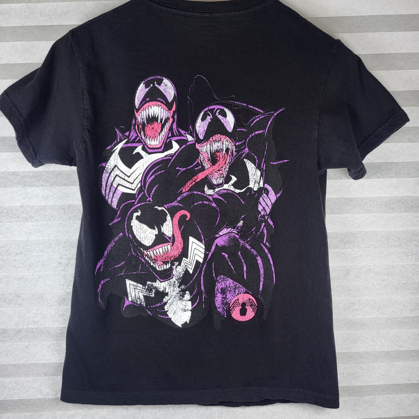 Marvel Venom « We Are Venom » Black Graphic Logo Cotton Crew Neck Tee Small