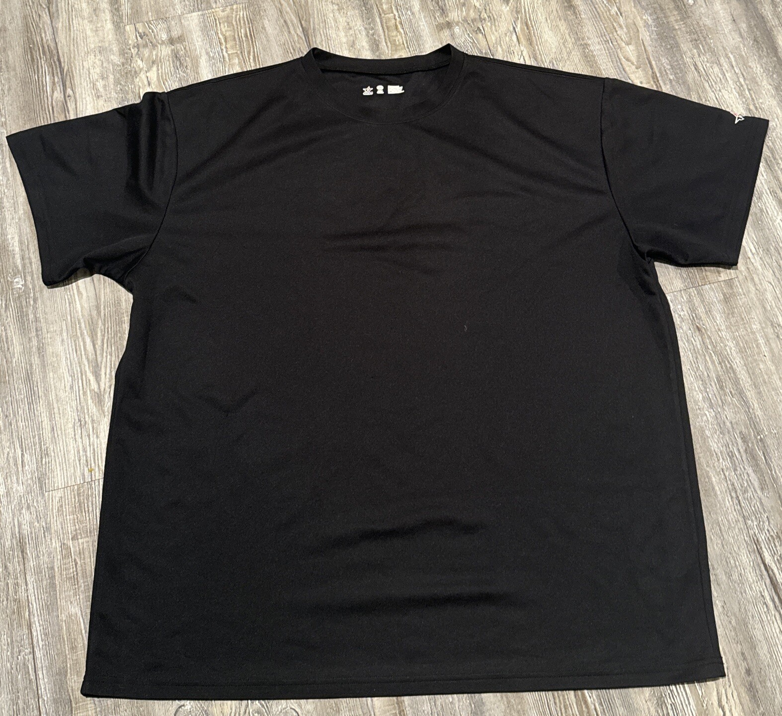 Alleson Athletic Men’s Black Stretch Polyester Crew Neck Short Sleeve T-Shirt 3X