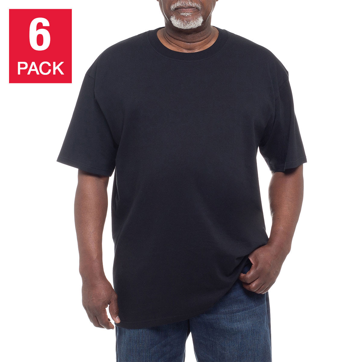 Kirkland Signature Men&rsquo;S Heavyweight Crew Tee, 6-Pack