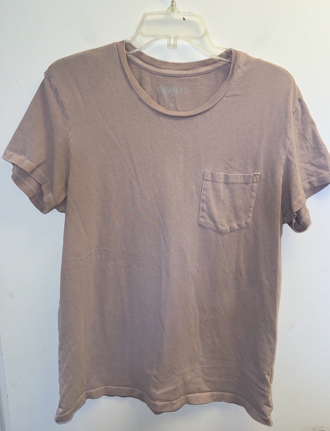 Outerknown Tee Groovy Pocket T-Shirt Men&rsquo;s Medium Tan Taupe Organic Cotton