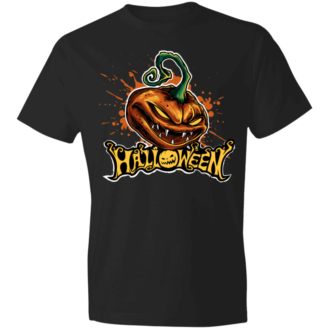 Halloween Pumpkin Gildan 980 Lightweight T-Shirt 4.5 oz