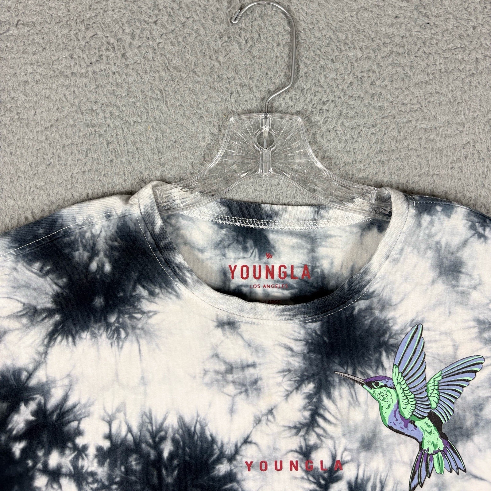 YoungLA Hummingbird T-shirt Men’s XL Tie Dye Comfort Stretch Hip Hop Streetwear